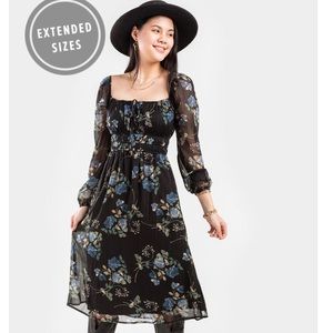 Ellie Lurex Floral Midi Dress